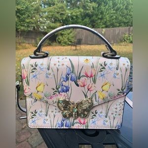 Aldo Cairn Butterfly Crossbody Pink Floral Bag